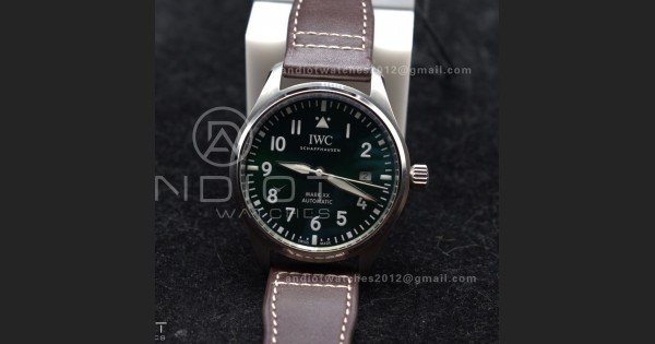 Pilot Mark XX IW328205 ZF 1:1 Best Edition Green Dial on Brown Leather Strap A32111
