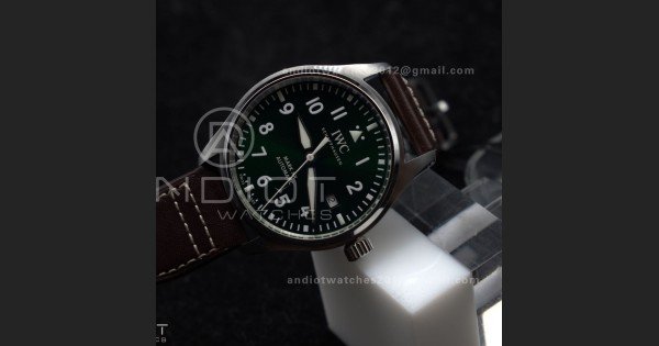 Pilot Mark XX IW328205 ZF 1:1 Best Edition Green Dial on Brown Leather Strap A32111