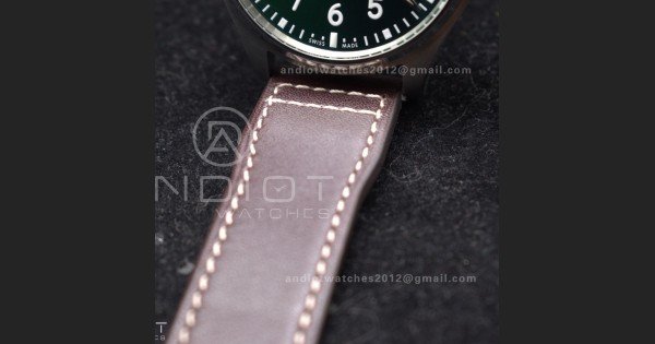 Pilot Mark XX IW328205 ZF 1:1 Best Edition Green Dial on Brown Leather Strap A32111