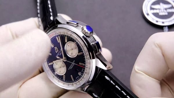 Premium Swiss Breitling Premier B01 AB0118371B1P1 Replica 42mm Replica Chronograph Watch – Elegant Black Dial & Leather Strap