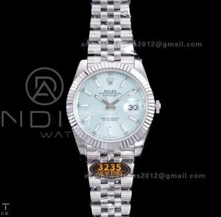 QF 41mm Datejust 126334 Ice Blue Dial 904L SS with Added Weight Bezel and Jubilee Bracelet, Approx. 149g