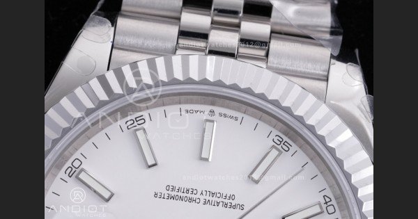 QF 41mm Datejust 126334 White Dial 904L SS with Added Weight Bezel and Jubilee Bracelet, Approx. 149g