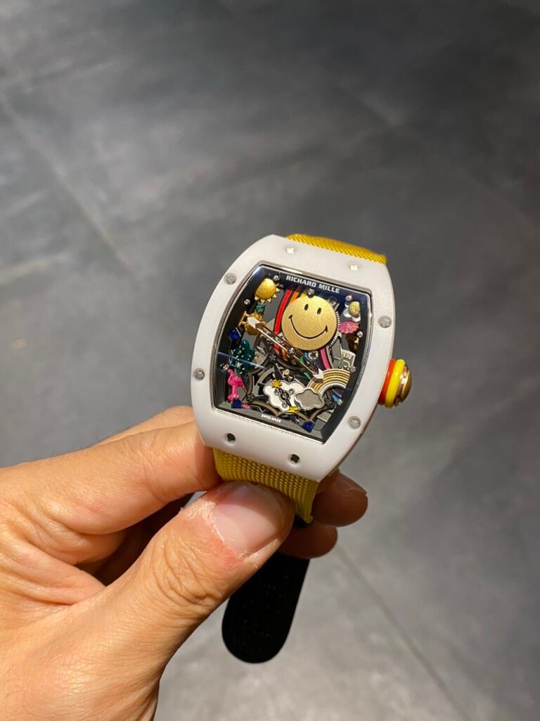 Richard Mille Fake Watch RM88 Smiley White Ceramic 42mm - Đồng Hồ Replica 1:1