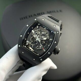 Richard Mille Replica Watch RM055 Black Ceramic Rubber Strap BBR Factory 42,7x49,9mm - Đồng Hồ Replica 1:1