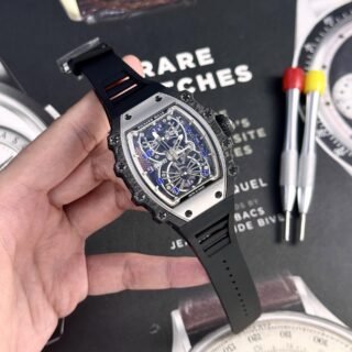 Richard Mille Replica Watch RM21-02 Tourbillon Aerodyne Rubber Strap 43mm - Đồng Hồ Replica 1:1