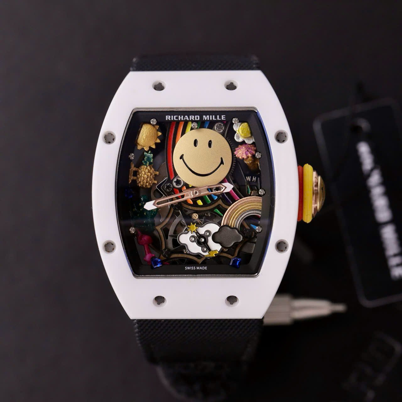 Richard Mille Replica Watches RM88 Smiley Nato Fabic Strap 42mm - Đồng Hồ Replica 1:1