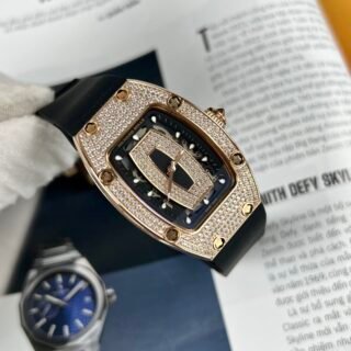 Richard Mille RM007 Replica 1:1 Watch Rose Gold With Full Stone 36mm - Đồng Hồ Replica 1:1