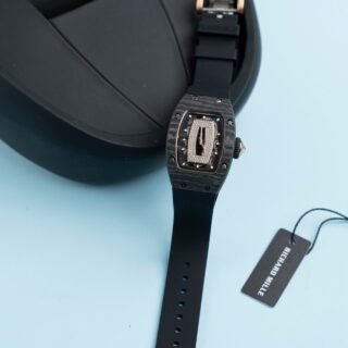 Richard Mille RM07-01 Carbon Fake Watch Black Rubber Strap 36mm - Đồng Hồ Replica 1:1