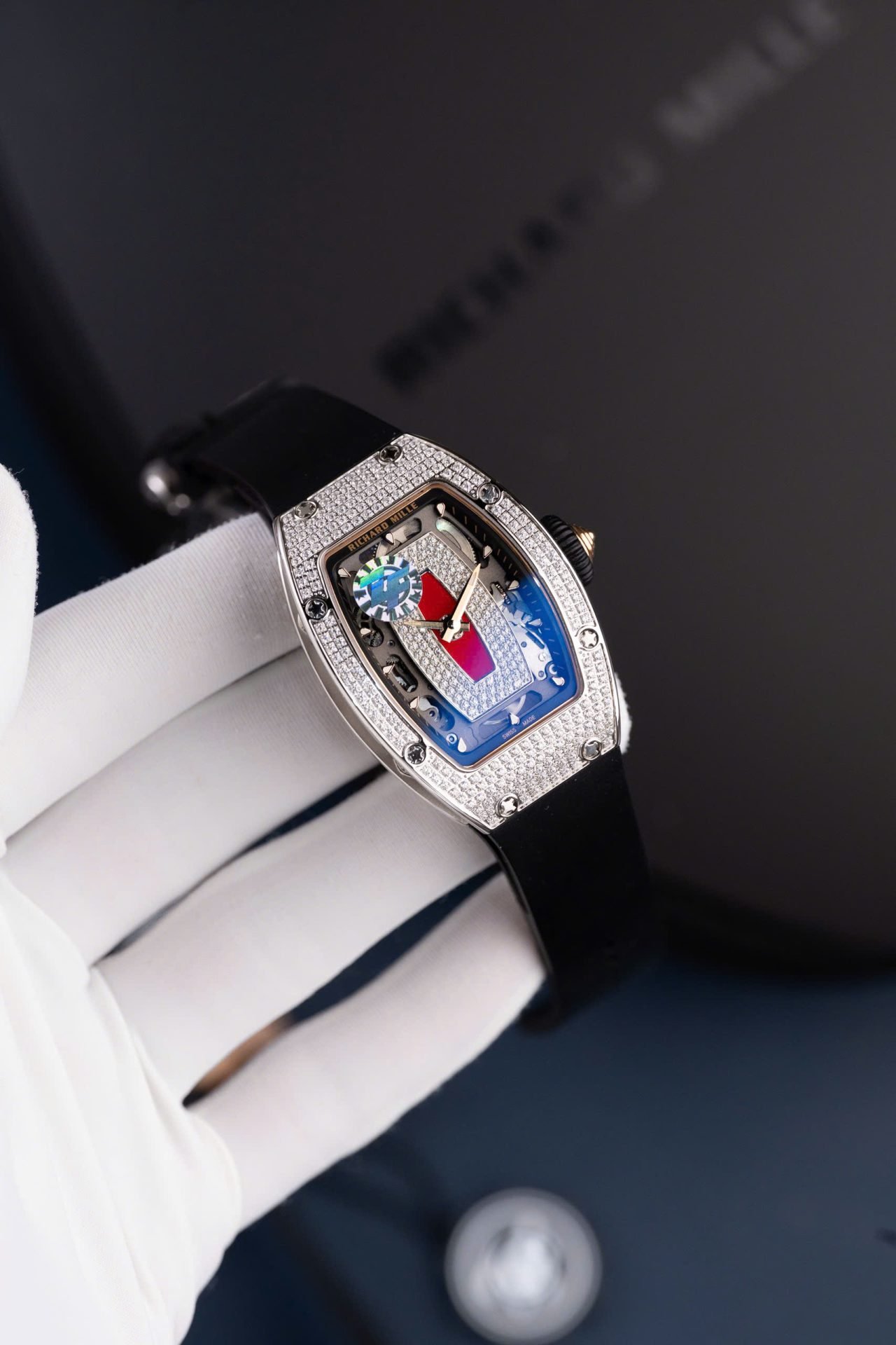 Richard Mille RM07-01 Fake Watches Women's Automatic Movement Rubber Strap ZF Factory 36mm - Đồng Hồ Replica 1:1