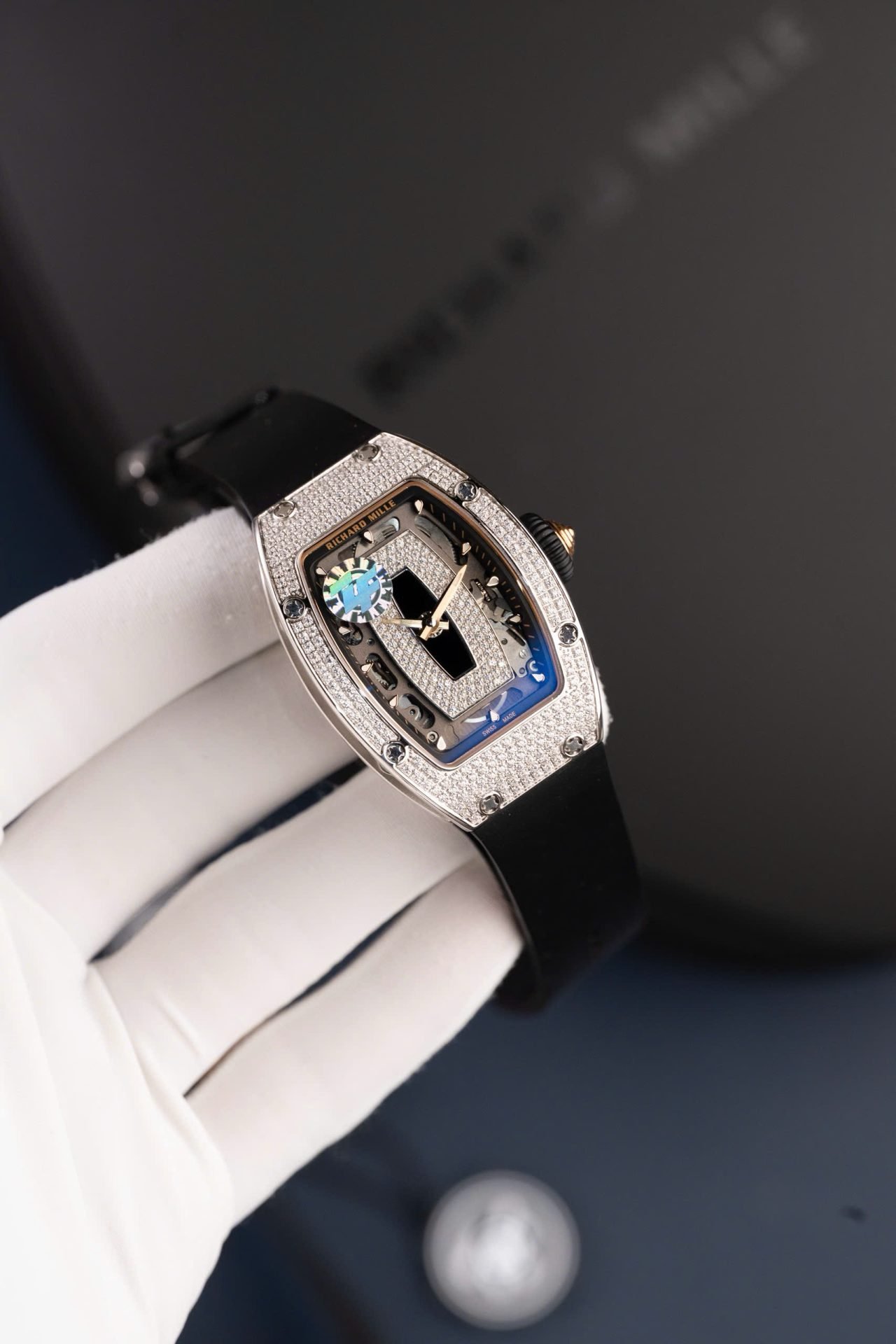 Richard Mille RM07-01 Imitation Watches Women's Black Automatic Movement ZF Factory 36mm - Đồng Hồ Replica 1:1