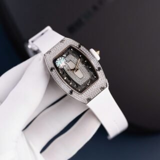 Richard Mille RM07-01 Knock Off Watches Women White Automatic Movement ZF Factory 36mm - Đồng Hồ Replica 1:1