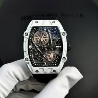 Richard Mille RM27-05 Rafael Nadal Replica Watch White Carbon Case 37.25×47.25mm - Đồng Hồ Replica 1:1