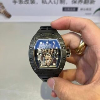 Richard Mille RM66 Custom Tourbillon Carbon 18K Gold Wrapped VIP 42.7mm - Đồng Hồ Replica 1:1