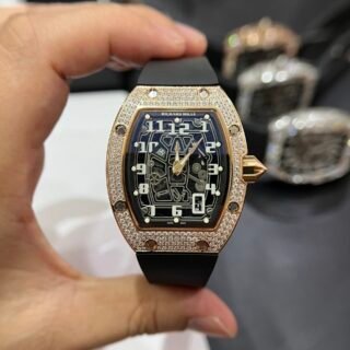 Richard Mille RM67-01 Replica Watch Rose Gold Rubber Strap 40mm - Đồng Hồ Replica 1:1
