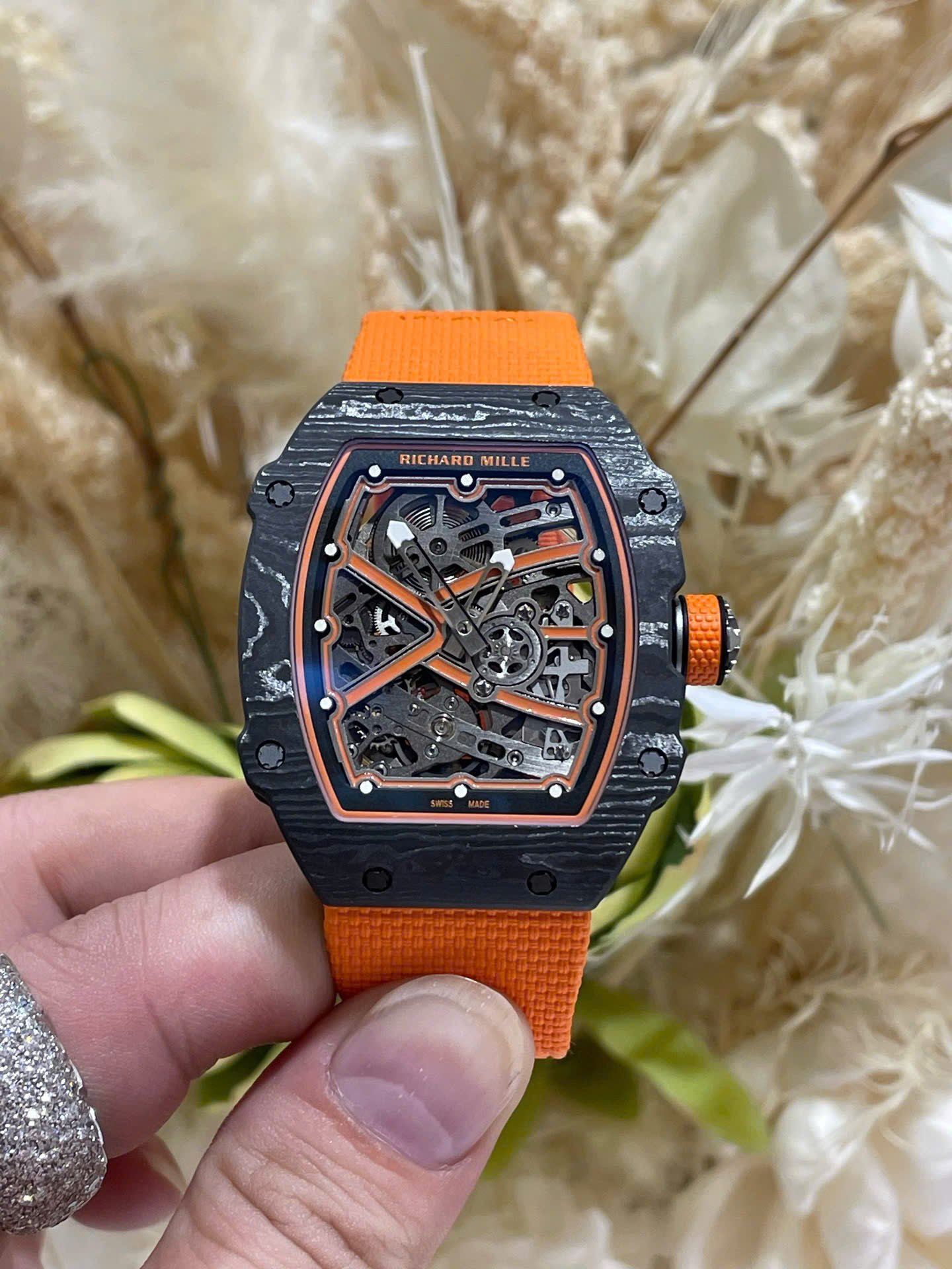 Richard Mille RM67-02 Sebastien Ogier Black Carbon Automatic Swiss Movement 37 Grams 38.7×47.52mm - Đồng Hồ Replica 1:1