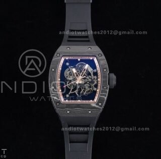 RM055 NTPT APSF 1:1 Best Edition RG Inner Bezel Black Crown On Black Rubber Strap RMUL2 Super Clone