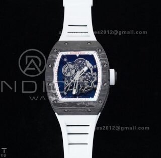 RM055 NTPT APSF 1:1 Best Edition White Bezel Red Crown on Rubber Strap RMUL2 Super Clone