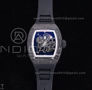 RM055 NTPT/Ti APSF 1:1 Best Edition White Inner Bezel Black Crown on Rubber Strap RMUL2 Super Clone