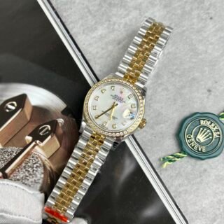 Rolex Best Replica Watch DateJust Mother of Pearl Dial Demi Gold Dial 31mm - Đồng Hồ Replica 1:1