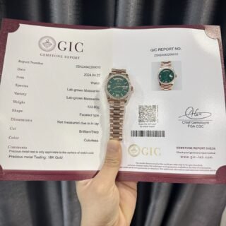 Rolex Best Replica Watch Day-Date 128235 Gold Wrapped And Moissanite Diamond Custom 36mm - Đồng Hồ Replica 1:1