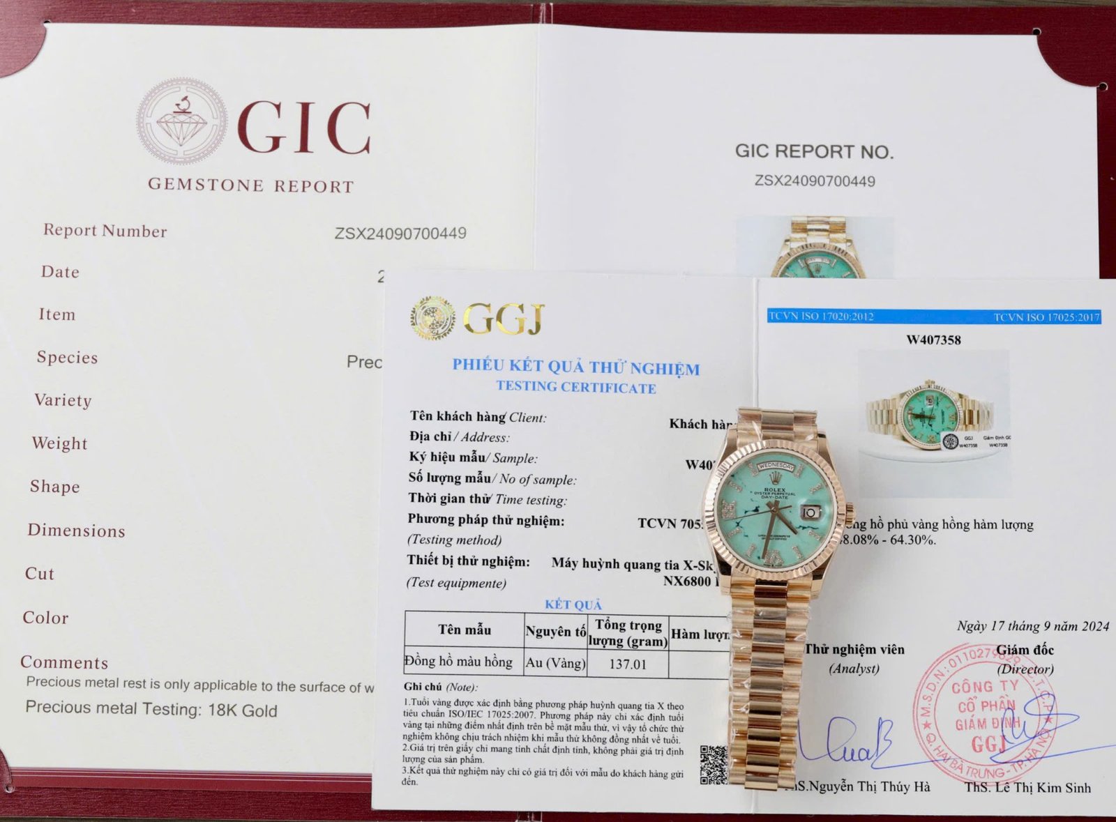 Rolex Best Replica Watch Day-Date 128238 Dial Turquoise Gold Wrapped 36mm - Đồng Hồ Replica 1:1