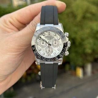 Rolex Best Replica Watch Daytona Mother Of Pearl & Moissanite Diamonds Dial 40mm - Đồng Hồ Replica 1:1