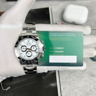 Rolex Cosmograph Daytona 116500LN Replica Watch White Dial BT Factory 40mm - Đồng Hồ Replica 1:1