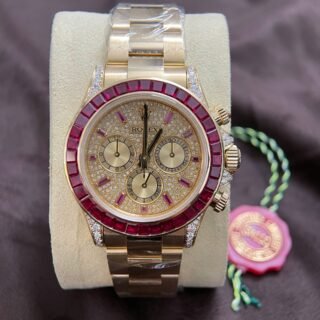 Rolex Cosmograph Daytona 126598TRU Replica Watch 18K Solid Gold + Ruby + Natural Diamonds 40mm - Đồng Hồ Replica 1:1