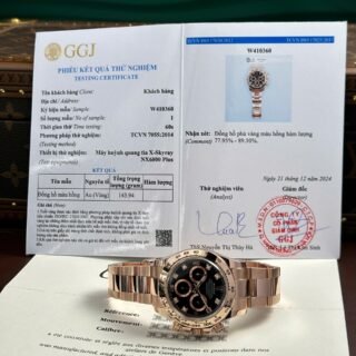 Rolex Cosmograph Daytona Dial Black Custom Gold Wrapped Replica Watch 40mm - Đồng Hồ Replica 1:1