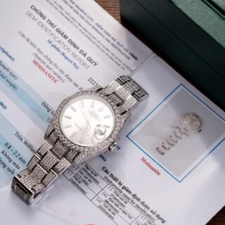 Rolex Datejust 126334 Best Replica Watch With Full Diamond Moissanite 41mm - Đồng Hồ Replica 1:1
