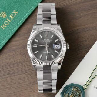 Rolex DateJust 126334 Replica Watch Gray Dial Oyster Strap VS Factory 41mm - Đồng Hồ Replica 1:1