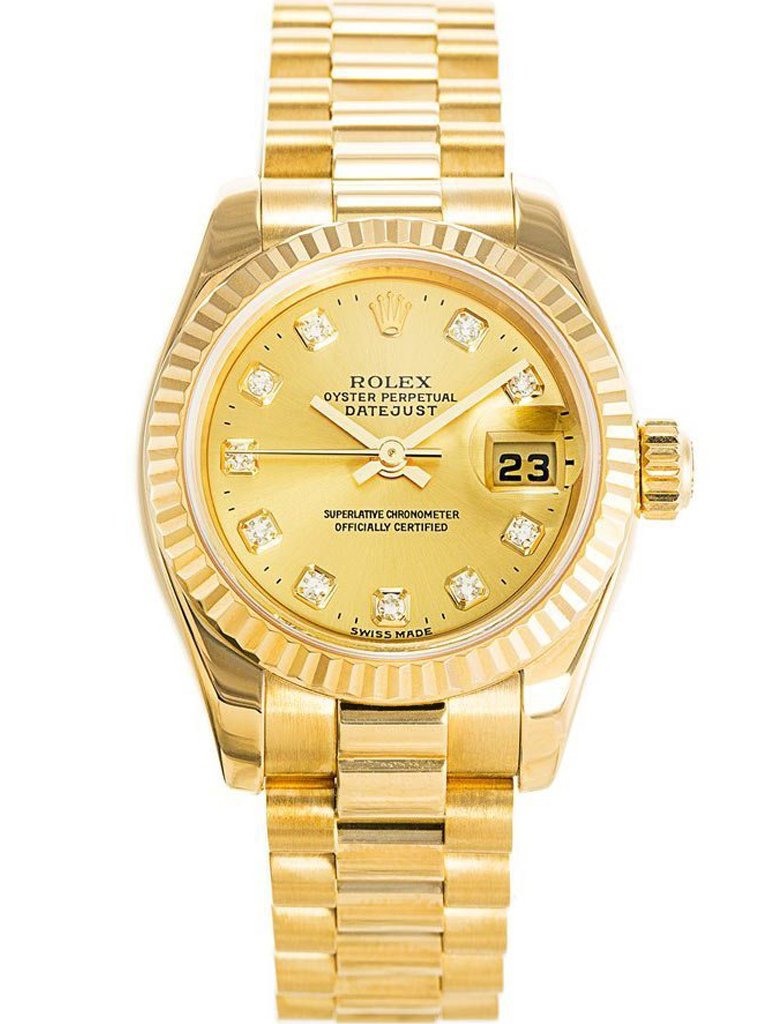 Rolex Datejust Gold Dial 179178 26 mm