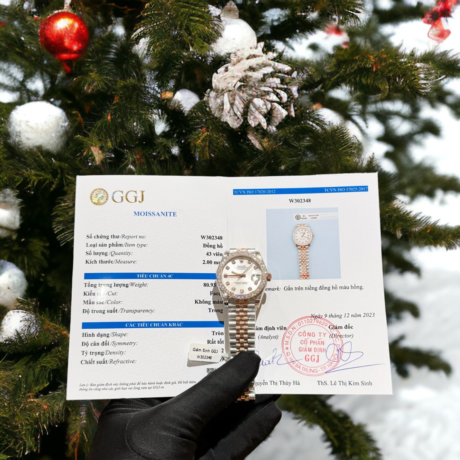 Rolex DateJust Moissanite Diamond White Dial Replica Watch Demi 31mm - Đồng Hồ Replica 1:1