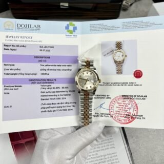 Rolex DateJust Replica Watch 18K Gold Wrapped White Dial GM Factory 31mm - Đồng Hồ Replica 1:1