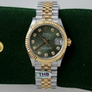Rolex DateJust Replica Watches Green Dial Jubilee Strap THB Factory 31mm - Đồng Hồ Replica 1:1