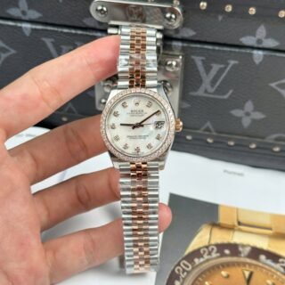 Rolex DateJust Women Rose Gold Replica Watches MOP Dial Jubilee Strap THB Factory 31mm - Đồng Hồ Replica 1:1