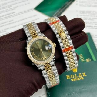 Rolex DateJust Women's Replica 1:1 Watch With Stone Bezel 31mm - Đồng Hồ Replica 1:1