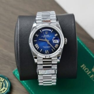 Rolex Day-Date 128236 Best Replica Watch Dial Blue Weight 158gram QF Factory 36mm - Đồng Hồ Replica 1:1