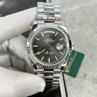 Rolex Day-Date 228236 Replica 11 Watch Grey Dial GM Factory 40mm - Đồng Hồ Replica 1:1