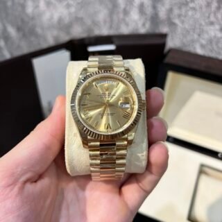 Rolex Day-Date 228238 Replica Watch Yellow Champagne Dial Refined 166 gr GM V2 40mm - Đồng Hồ Replica 1:1