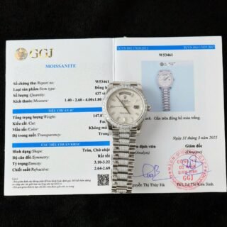 Rolex Day-Date Best Replica Watch Meteorite Dial Moissanite Diamonds Custom 40mm - Đồng Hồ Replica 1:1