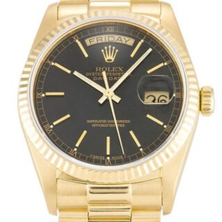 Rolex Day-Date Black Dial 18038 36 mm