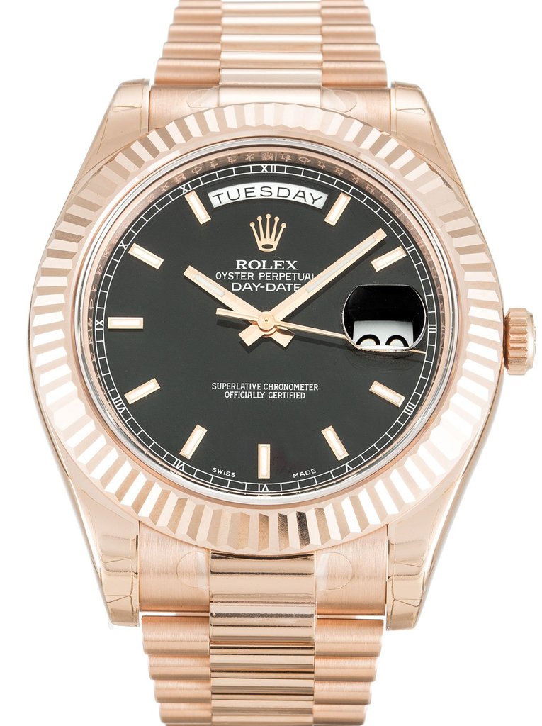 Rolex Day-Date II Black Dial 218235-2 40 mm