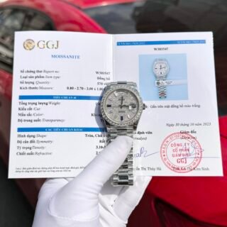 Rolex Day-Date Moissanite Diamond Replica Watch GM Factory V2 40mm - Đồng Hồ Replica 1:1