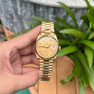 Rolex Day-Date Replica 1:1 Watch Champagne Dial Jubilee Strap 40mm - Đồng Hồ Replica 1:1