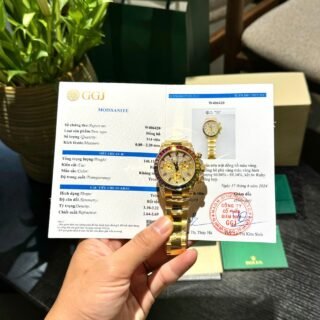 Rolex Daytona 116598RBOW Refined Moissanite & Synthentic Gemstone 18K Gold Wrapped 40mm - Đồng Hồ Replica 1:1