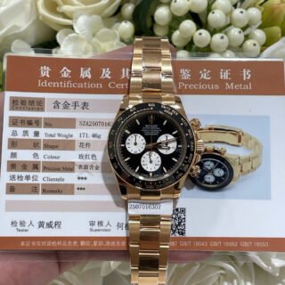 Rolex Daytona Le Mans 100th Year 126528LN Knock Off Watches 18K Gold Wrapped Custom 40mm - Đồng Hồ Replica 1:1