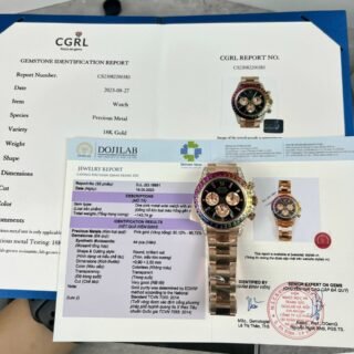Rolex Daytona Rainbow 116595RBOW Best Replica Watch Gold Wrapped Moissanite Diamond 40mm - Đồng Hồ Replica 1:1