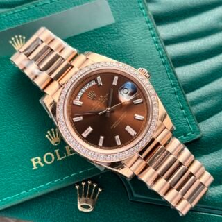 Rolex Fake Watch Day-Date 228235 Chocolate Dial EW Factory 40mm - Đồng Hồ Replica 1:1