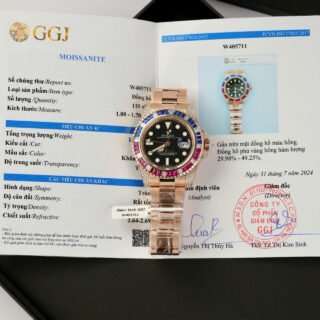 Rolex GMT-Master II 126755 SARU Replica Watches 18K Gold Wrapped Custom 41mm - Đồng Hồ Replica 1:1